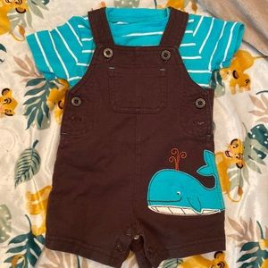 Boys 9 months overall set